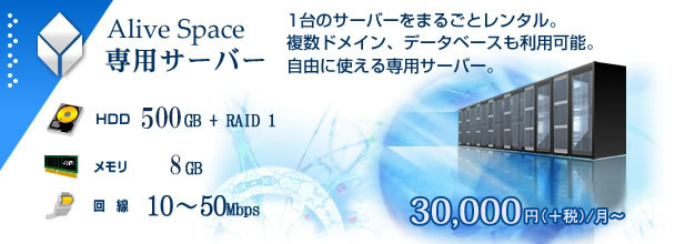 専用サーバー「Alive Space」